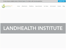 Tablet Screenshot of landhealthinstitute.org